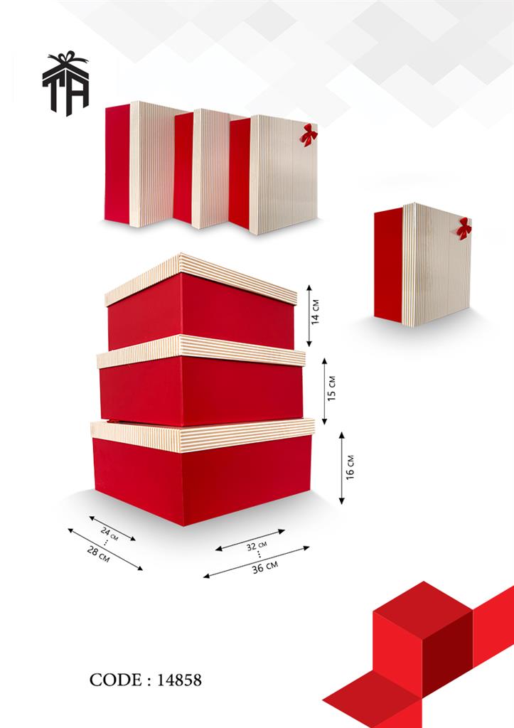 هارد باکس سه سری مستطیلی بزرگ کد 14858