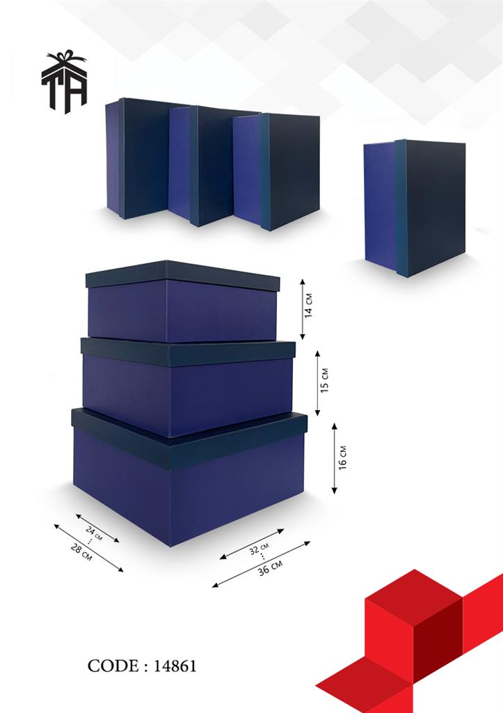 هارد باکس سه سری مستطیلی بزرگ کد 14861