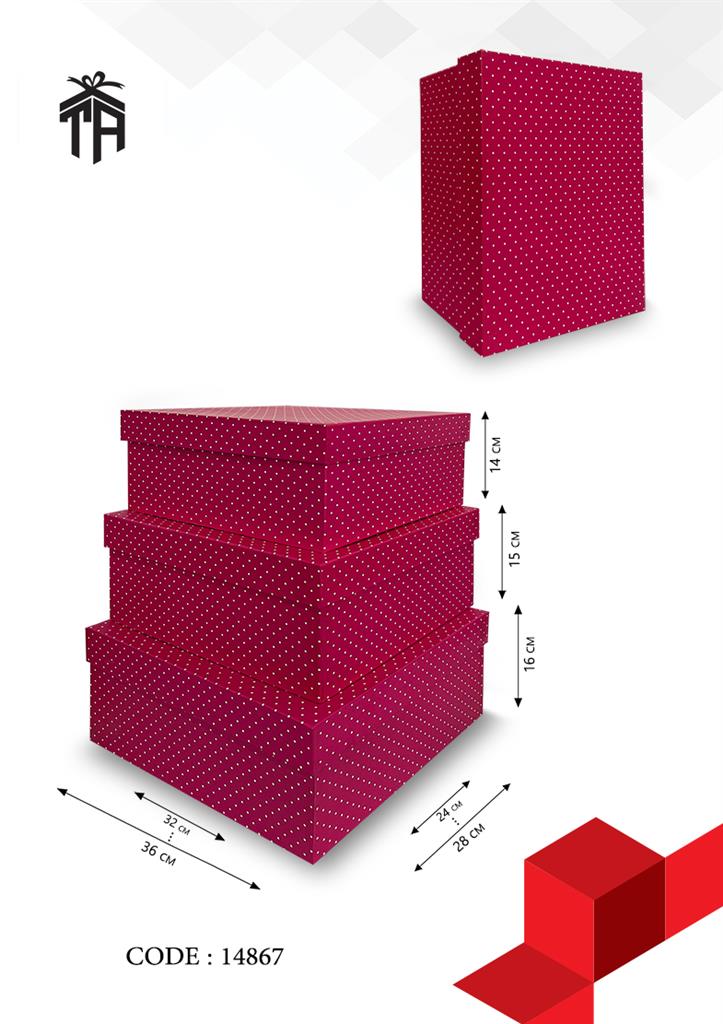 هارد باکس سه سری مستطیلی بزرگ کد 14867